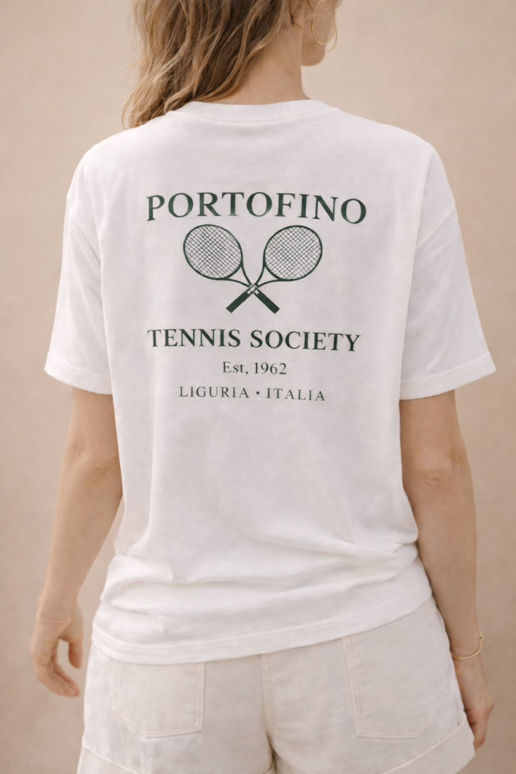 PORTOFINO Tennis Society T-Shirt weiß /dunkelgrün