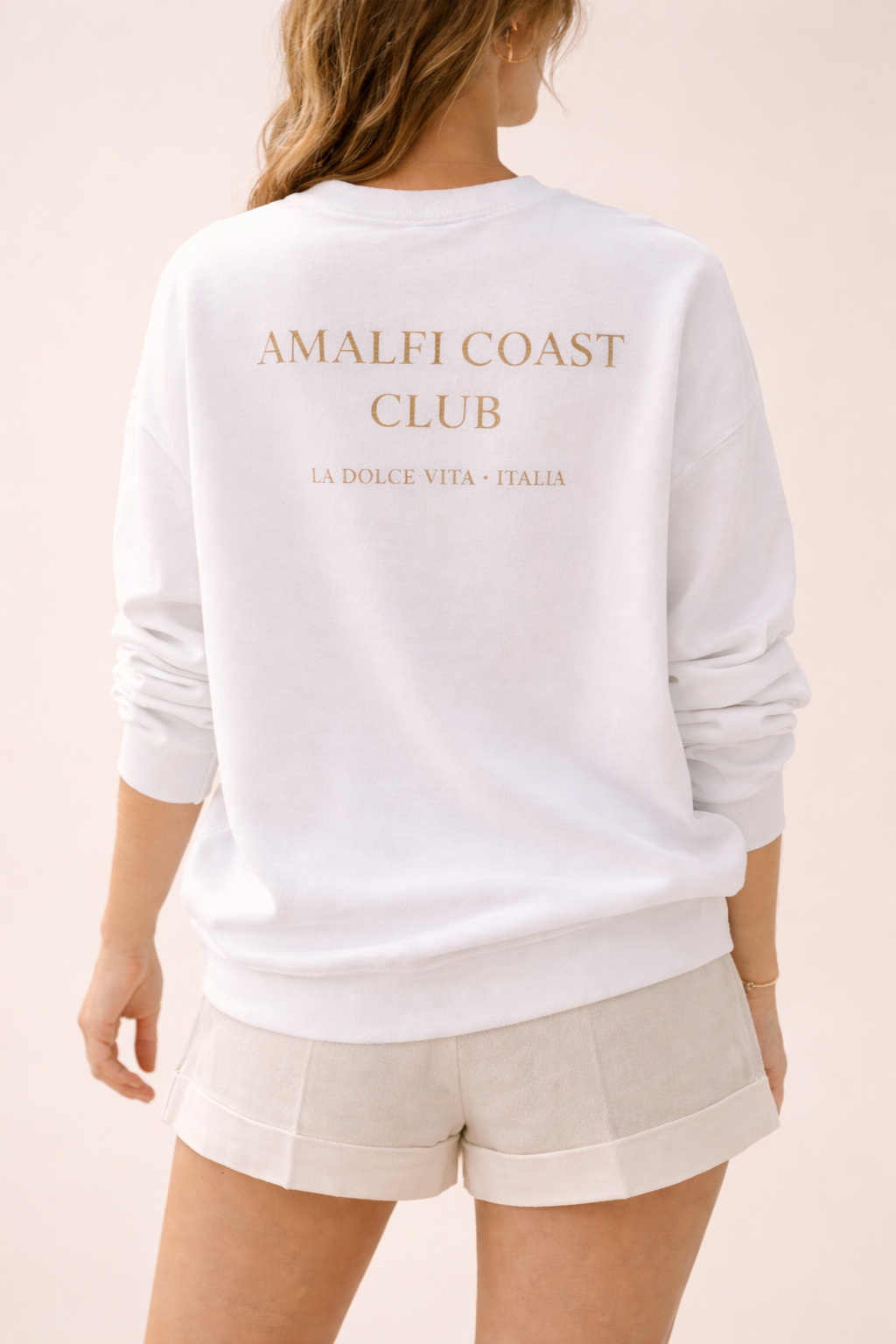 Amalfi Coast Club Sweatshirt weiß / beige