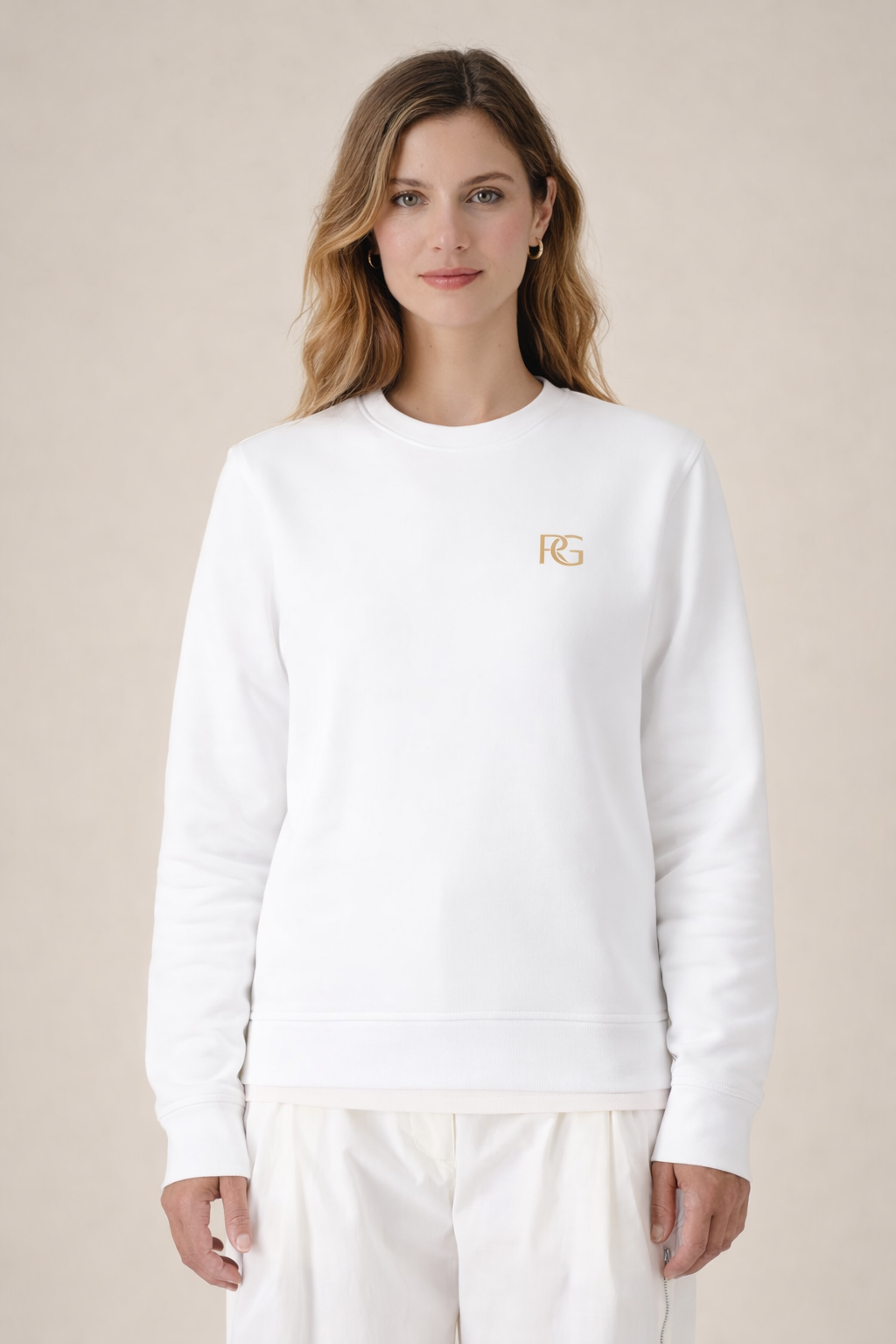Amalfi Coast Club Sweatshirt weiß / beige